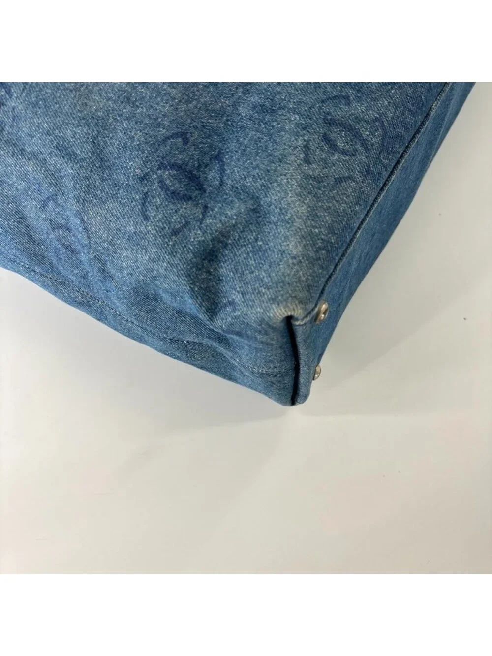 Chanel CC Logo Tote Bag Denim